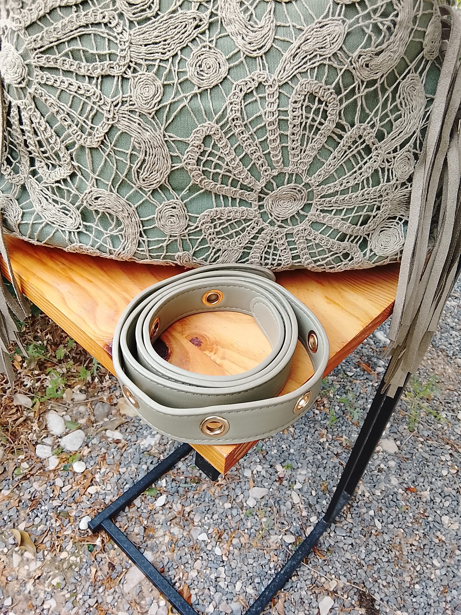 Formentera Kaki - Sac Boho Chic Franges