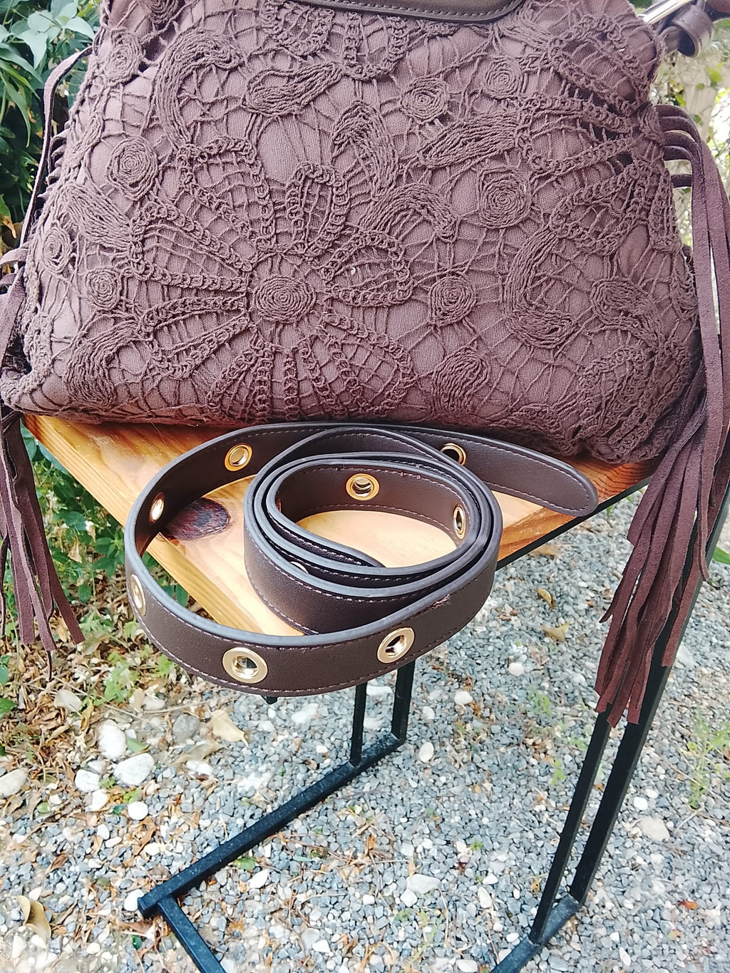 Formentera Marron - Sac Boho Chic Franges