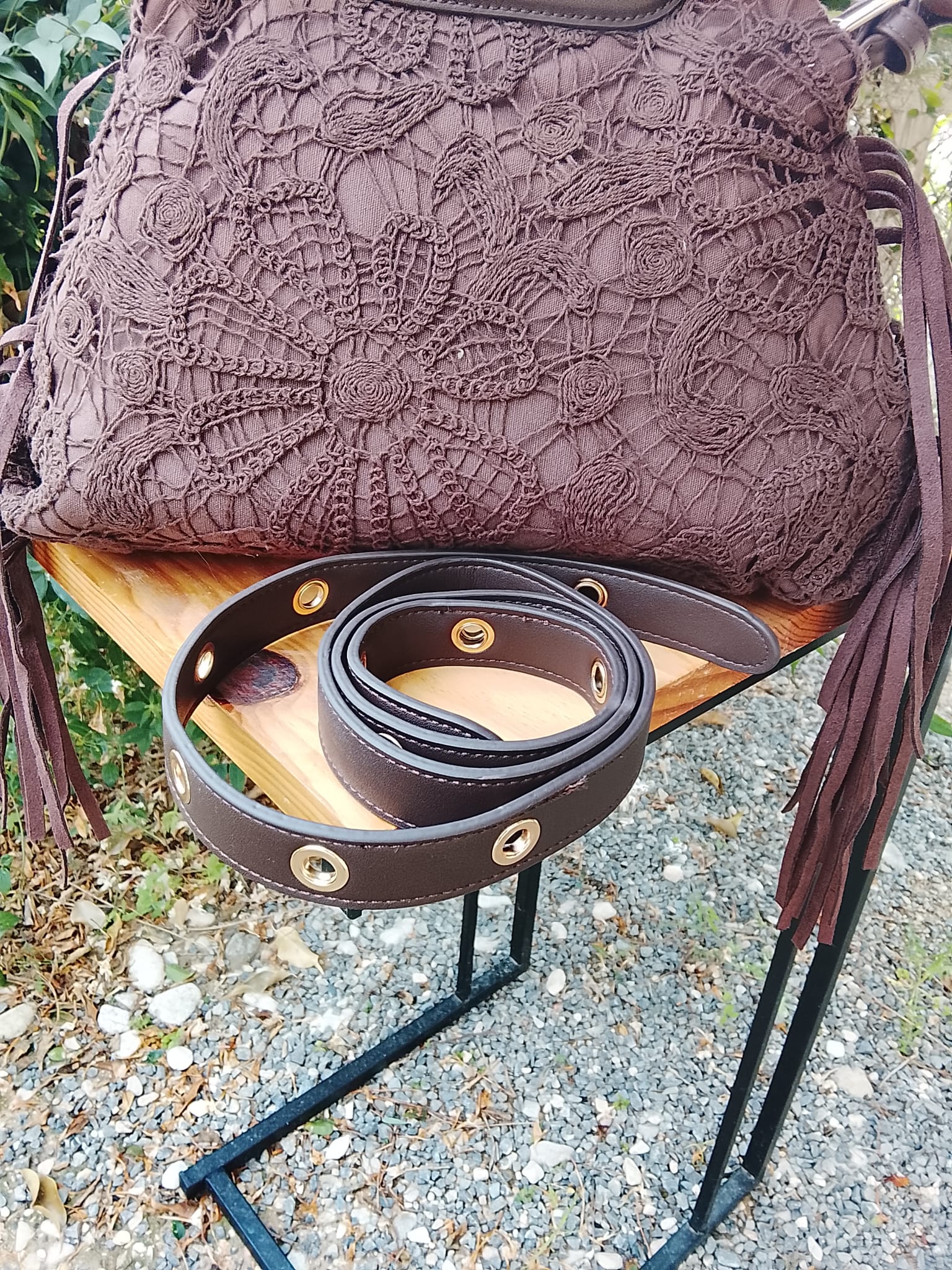 Formentera Marron - Sac Boho Chic Franges