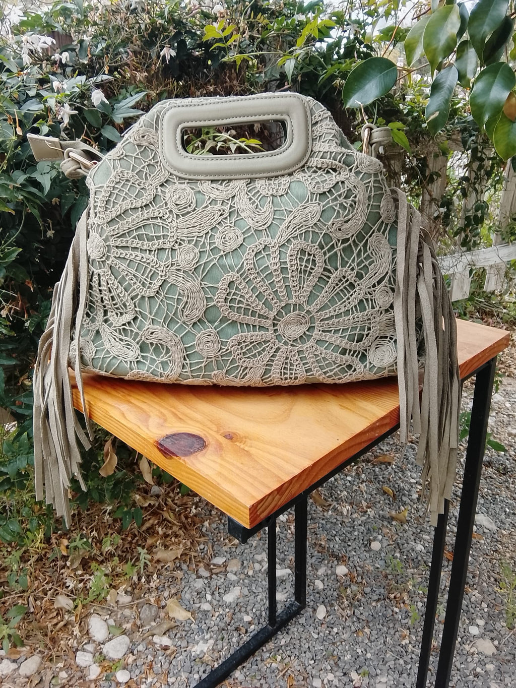 Formentera Kaki - Sac Boho Chic Franges