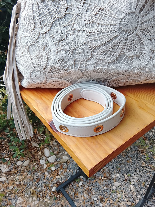 Formentera Crème - Sac Boho Chic Franges